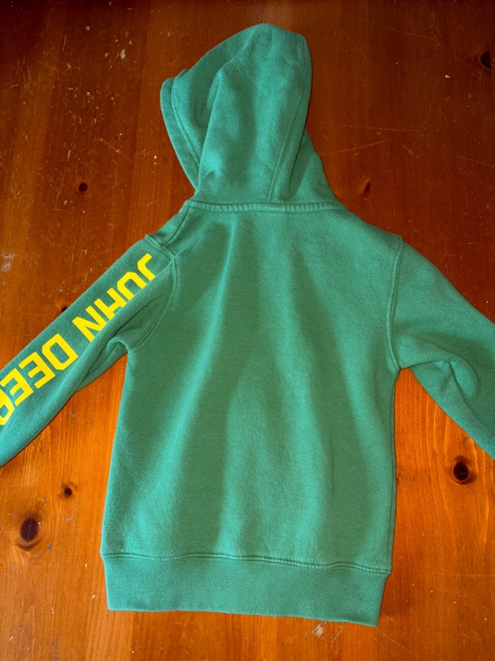 John Deere Green & Yellow Tractor Zip Hoodie for Kids Size 4 - Picture 3 of 3